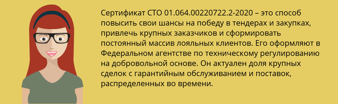 Получить сертификат СТО 01.064.00220722.2-2020 в Электрогорск